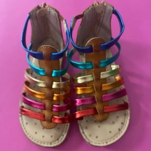 Rainbow Ankle Sandals Size 8T